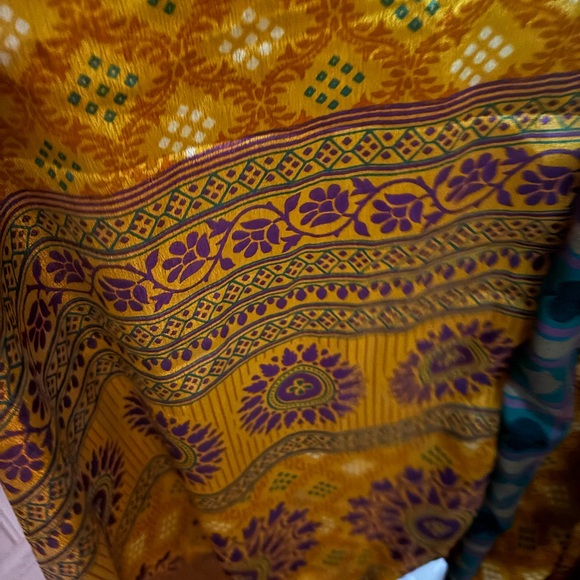 NWT Kantha Bae Silk Bowie Muu Jumpsuit Green/Gold - Picture 9 of 11